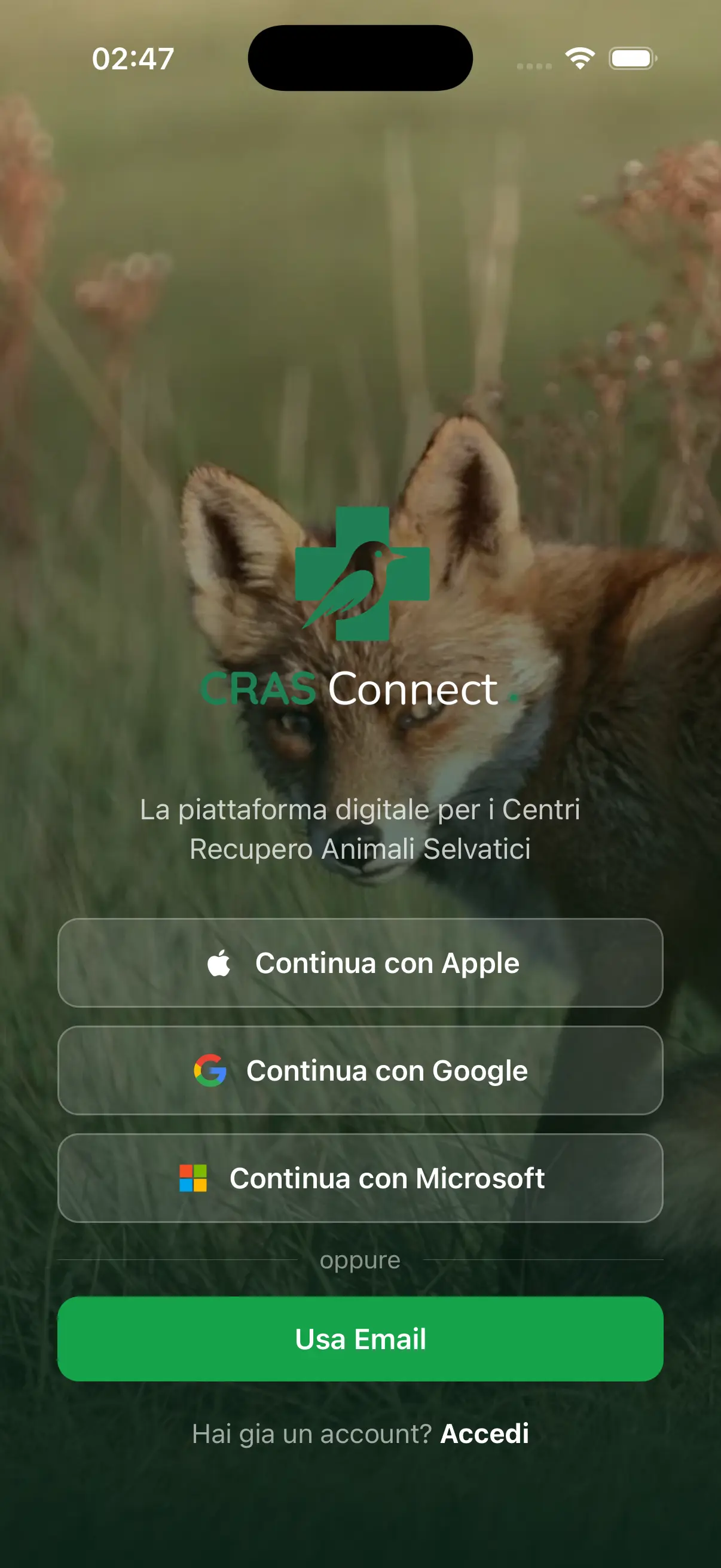 CRAS Connect — app mobile